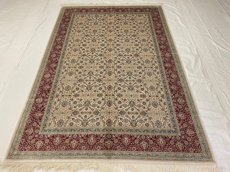 5x8 Gray and Multicolor Turkish Antep Rug