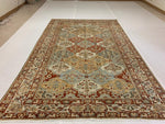 7x10 Multicolor and Red Persian Rug