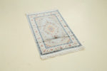 2x3 Silver and Ivory Turkish Antep Rug