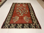 Vintage Handmade 6x9 Red and Brown Anatolian Turkish Traditional Distressed Area Rug