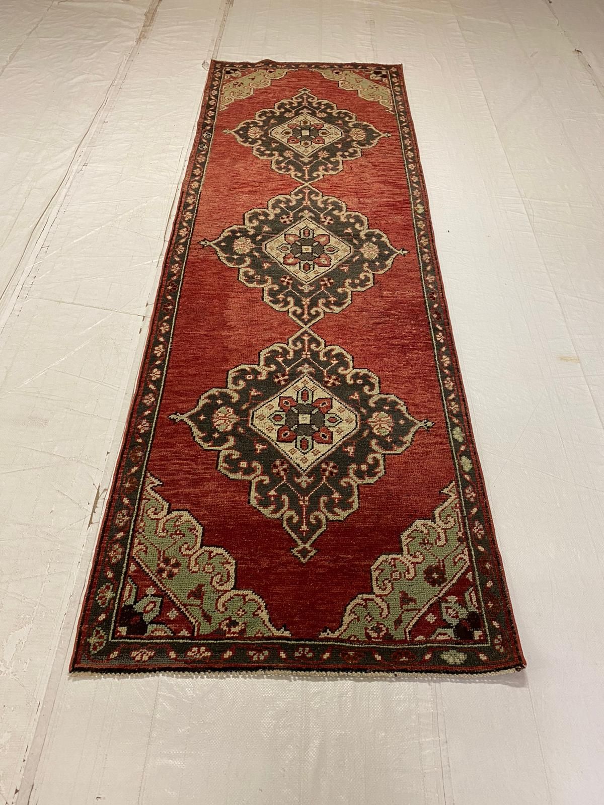 3x10 Red and Black Turkish Tribal Runner
