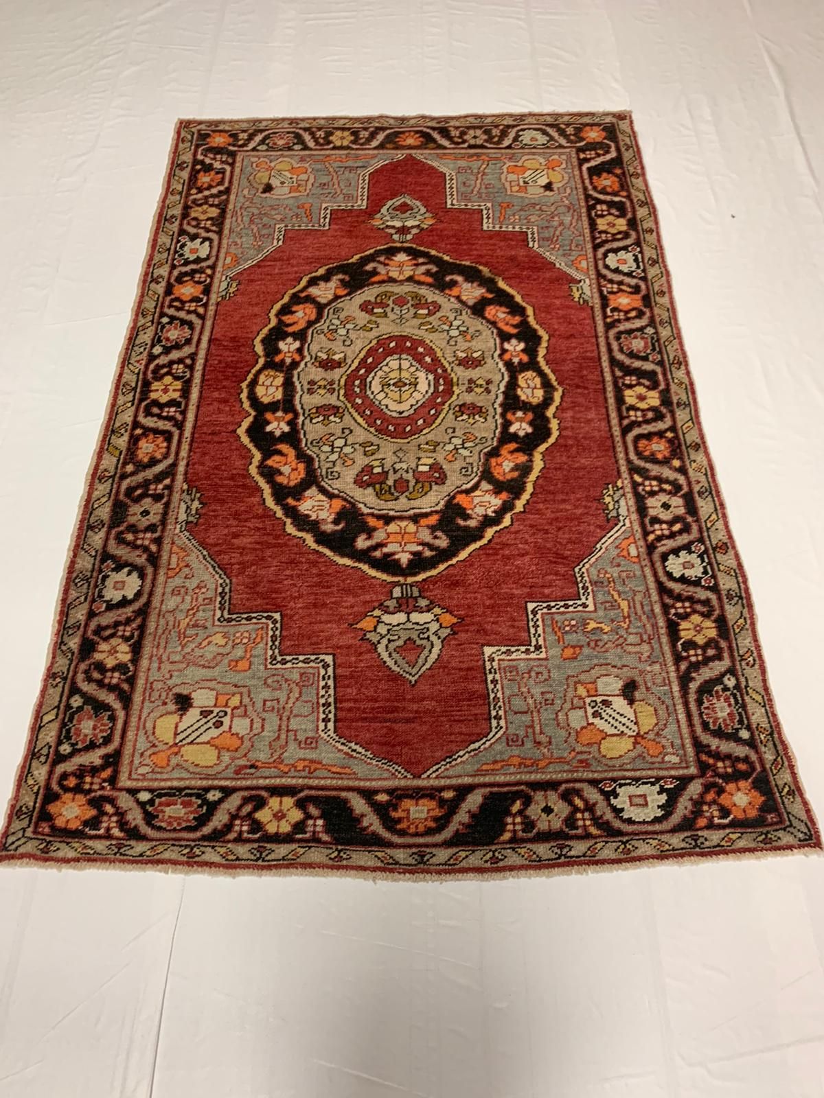 5x8 Red and Black Turkish Tribal Rug