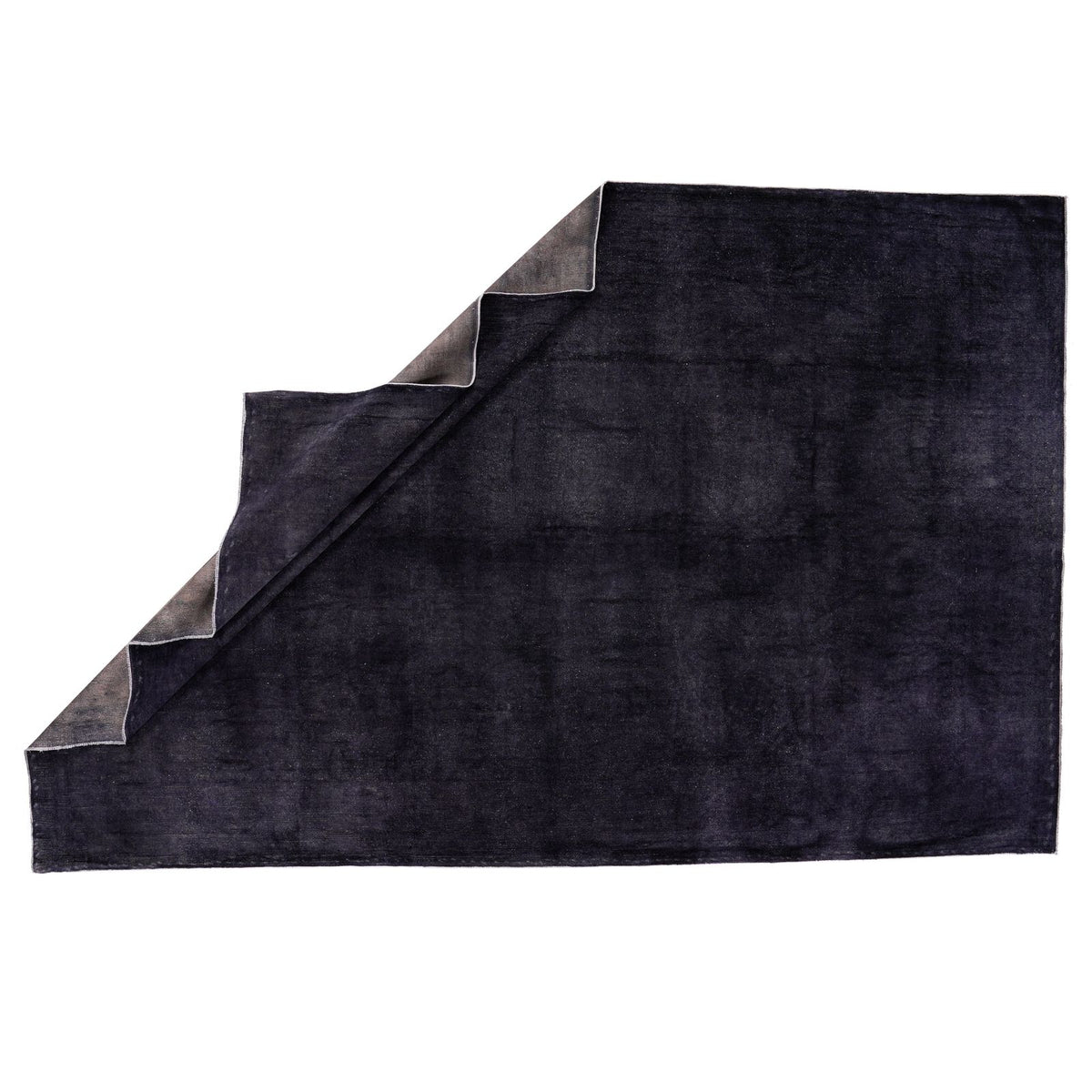 9x14 Black Turkish Overdyed Rug