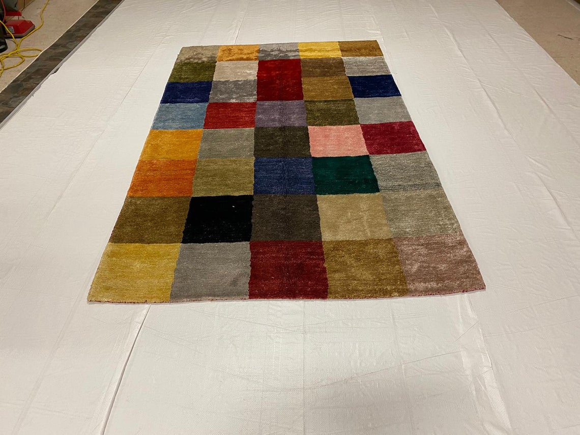 5x8 Multicolor Modern Contemporary Rug