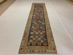 3x12 Blue and Ivory Persian Runner