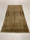 4x8 Ivory and Brown Turkish Tribal Runner