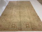 7x10 Beige and Beige Turkish Oushak Rug