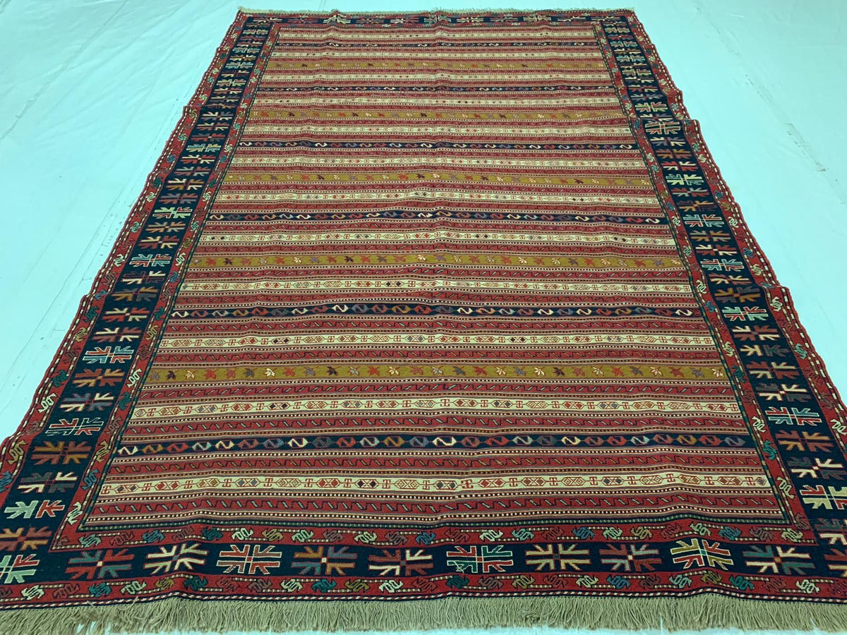 7x10 Multicolor Turkish Patchwork Rug