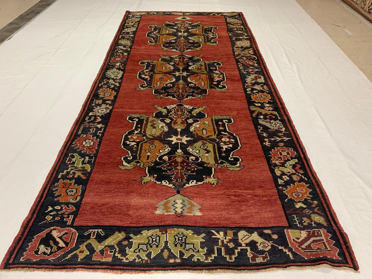 5x11 Red and Navy Turkish Tribal Runner