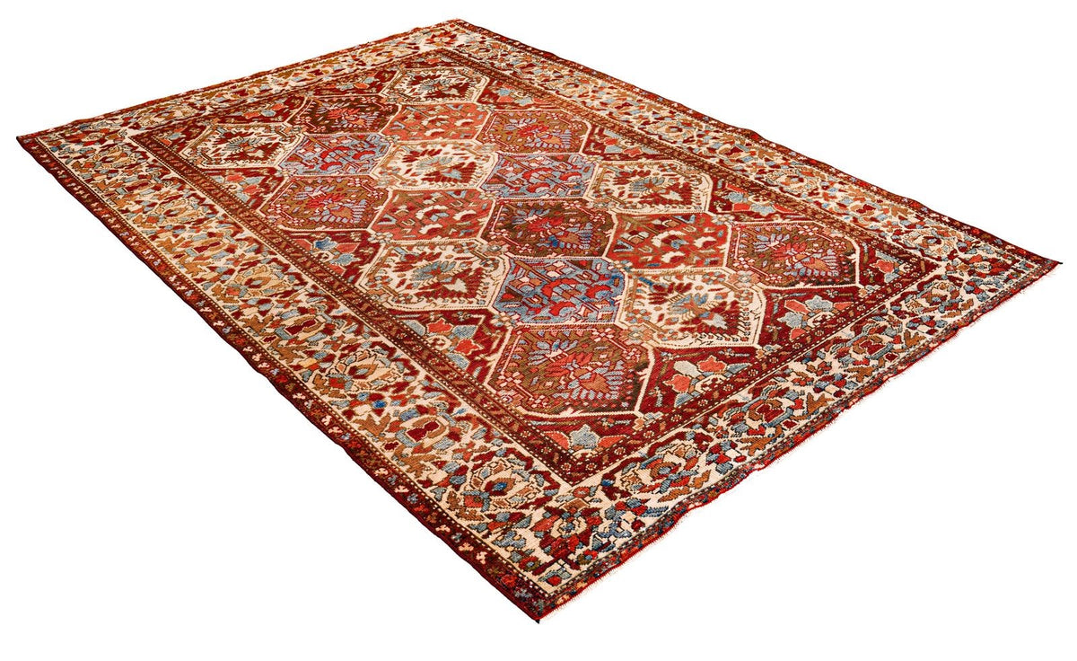 5x7 Red and Beige Persian Rug