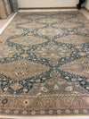 13x20 Blue and Ivory Persian Rug