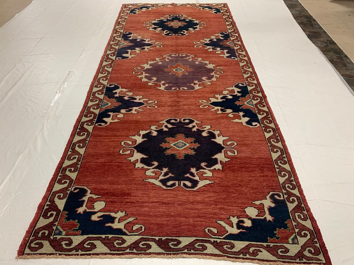 5x11 Red and Ivory Turkish Tribal Runner