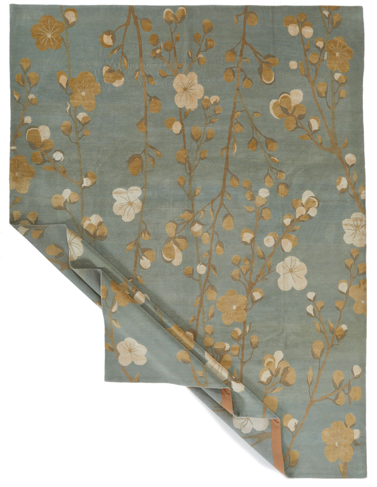 9x12 Blue and Ivory Modern Contemporary Rug
