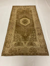4x8 Brown and Ivory Turkish Tribal Runner
