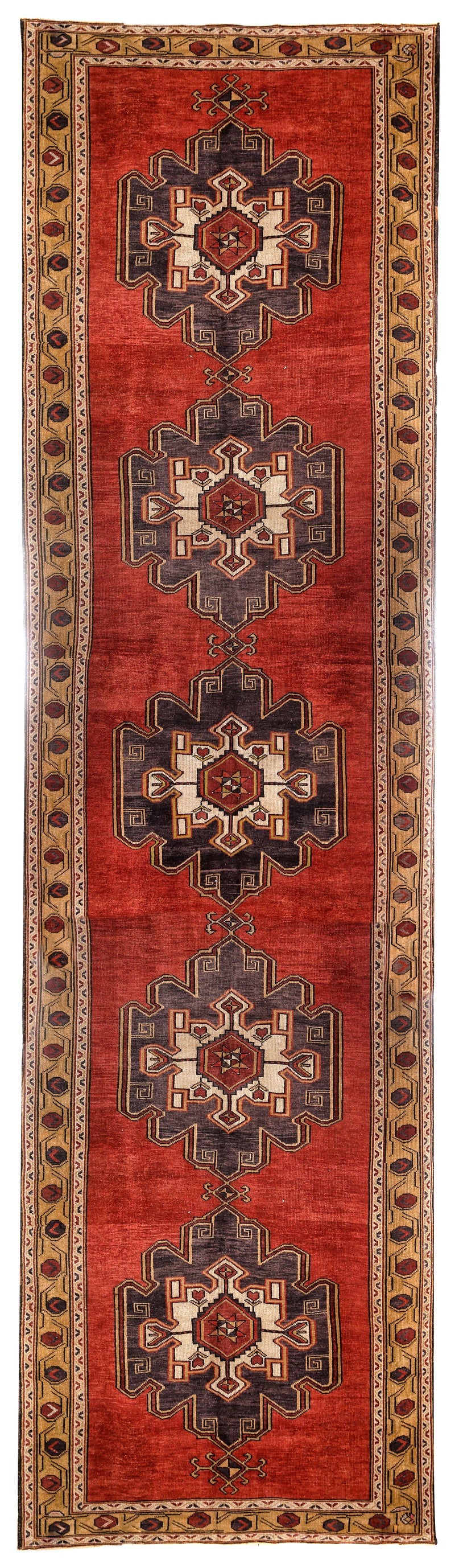 5x19 Red and Green Turkish Tribal Runner
