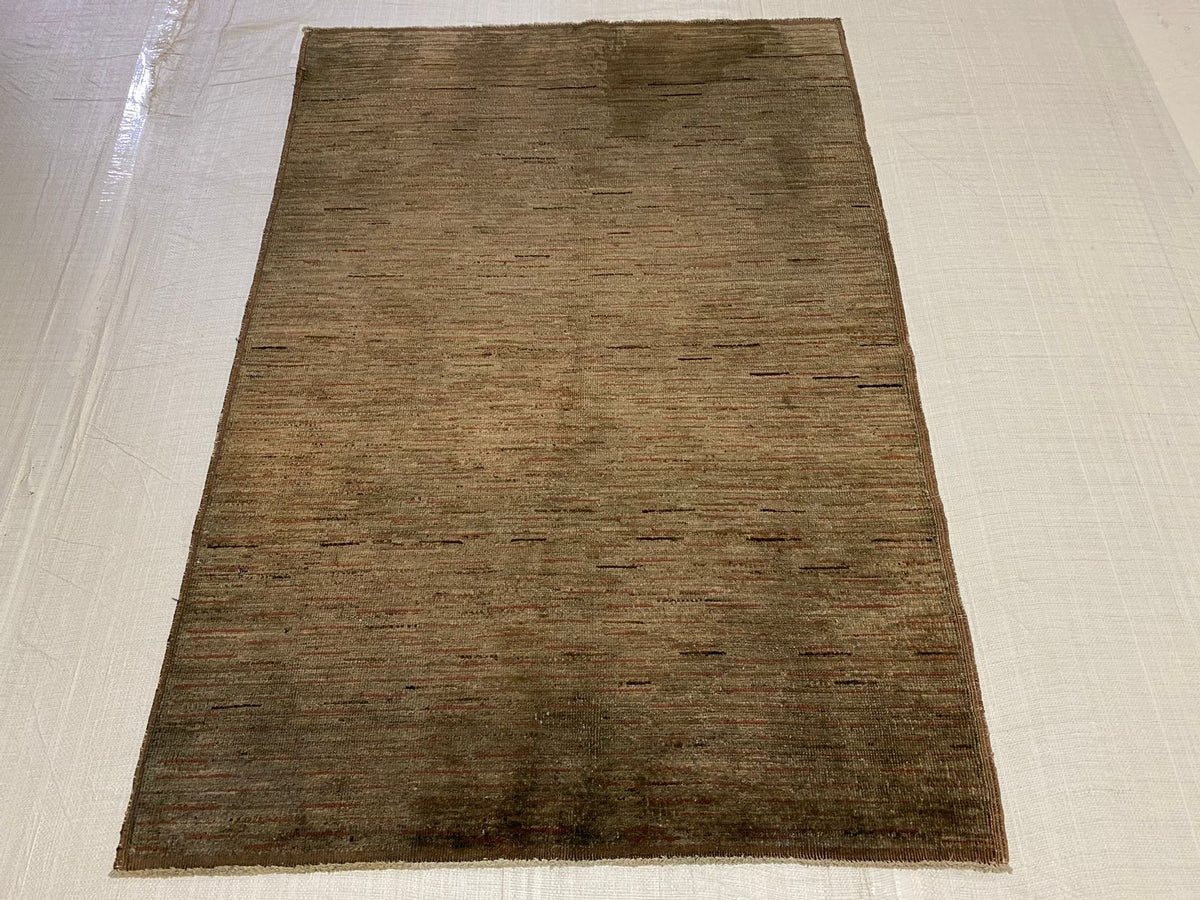 4x5 Brown Anatolian Traditional Rug