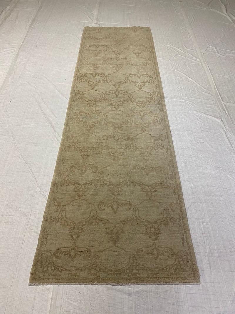 3x10 Ivory and Beige Persian Runner