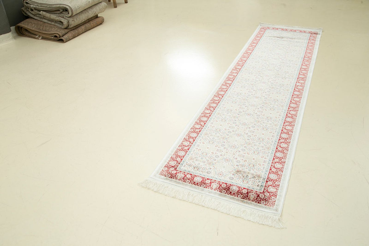 3x10 Ivory and Red Turkish Antep Runner