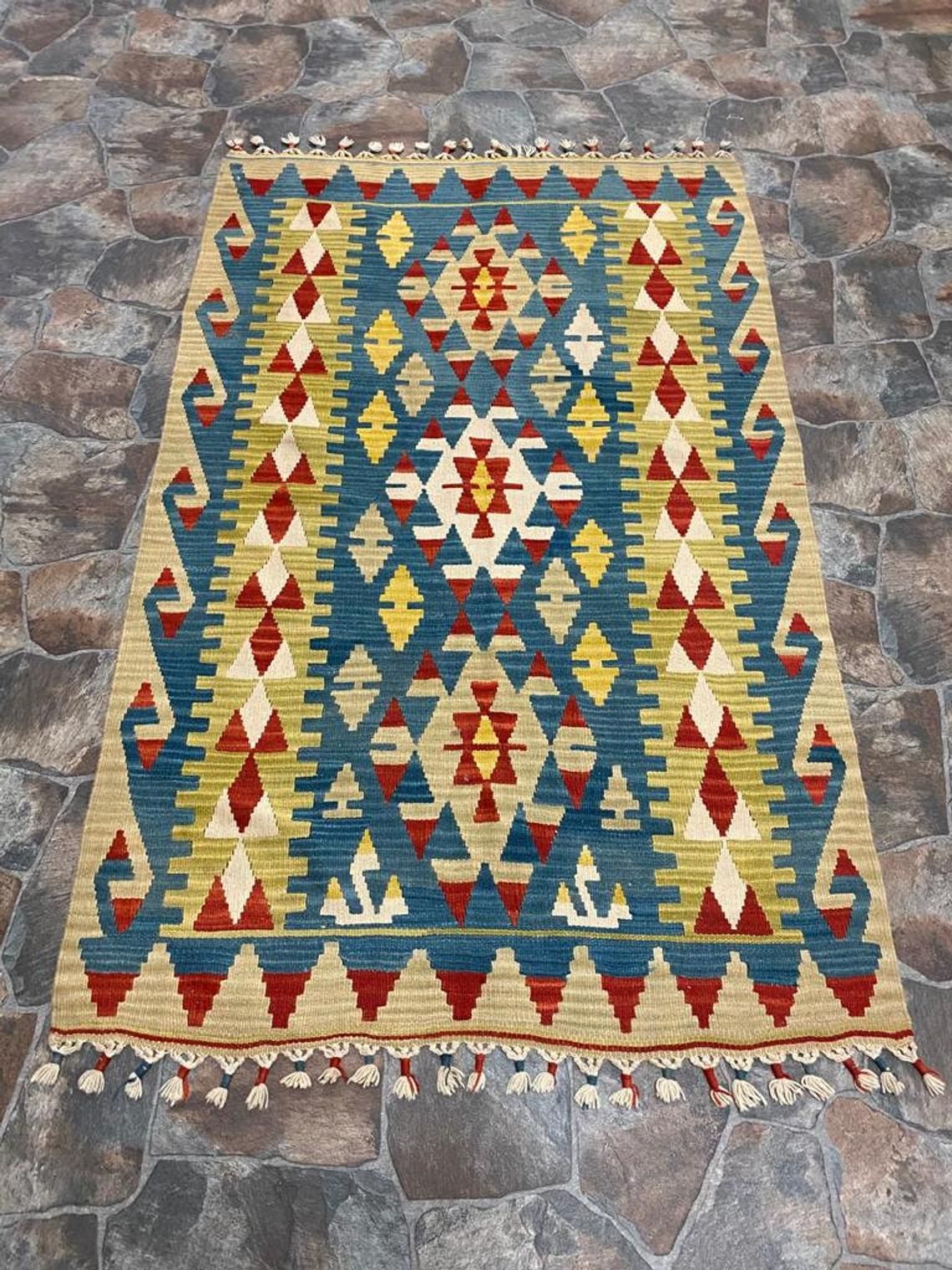 4x6 Multicolor Turkish Tribal Rug
