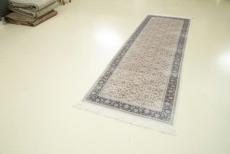 3x10 Ivory and Blue Turkish Antep Runner