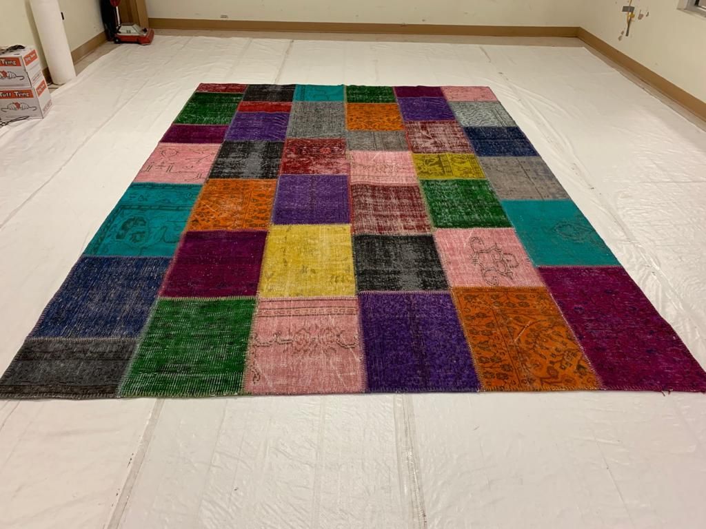 8x11 Multicolor Turkish Patchwork Rug