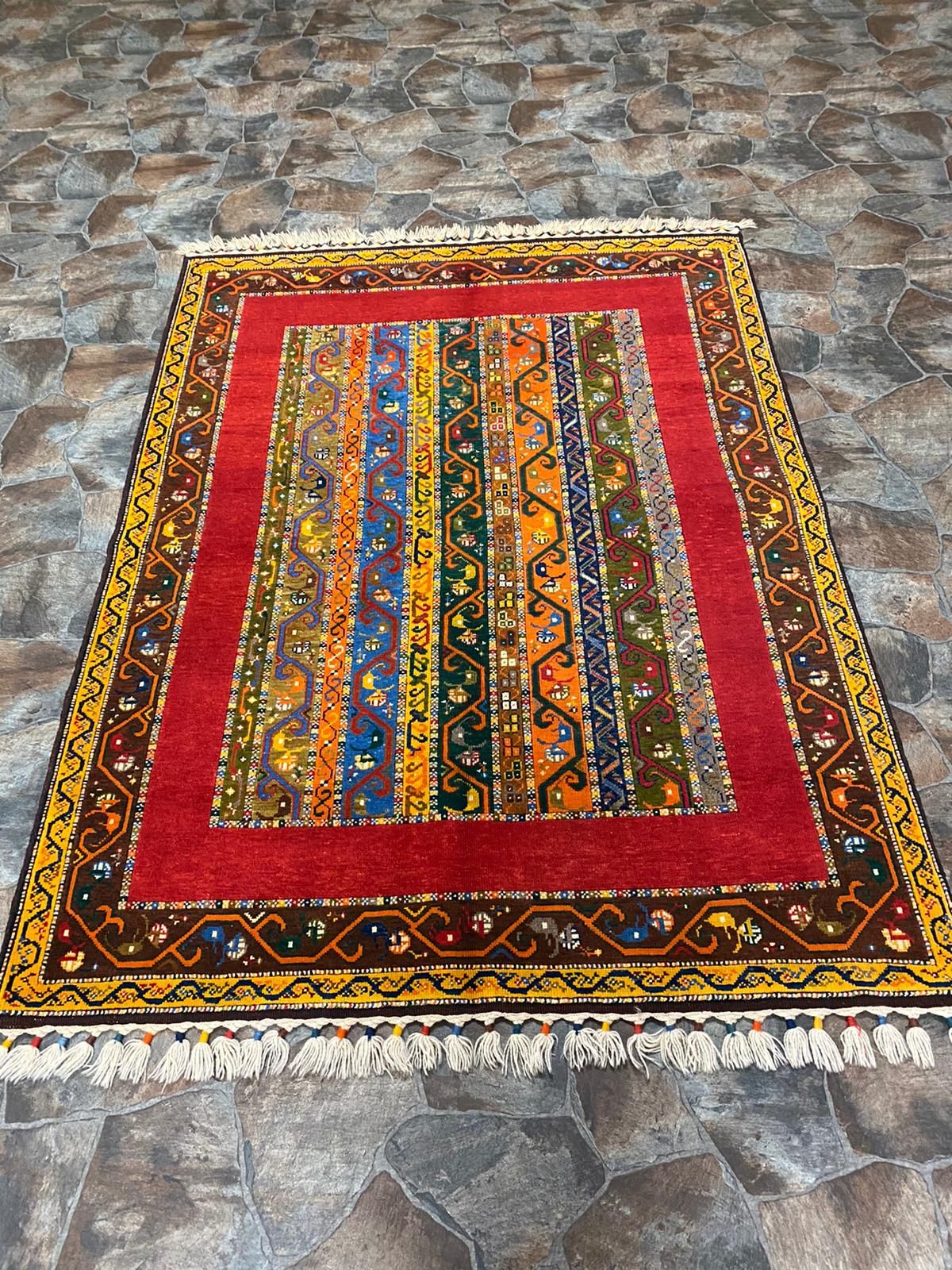 5x7 Multicolor Turkish Tribal Rug