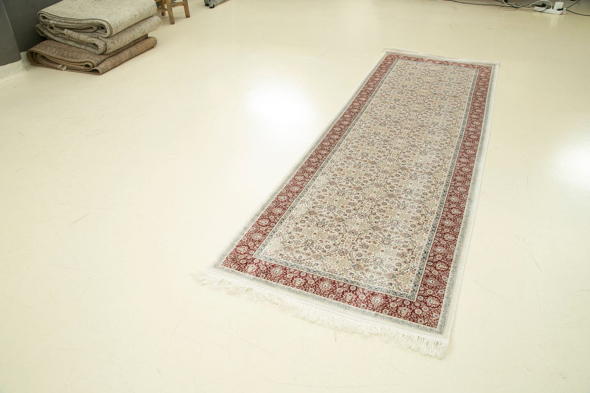 3x10 Ivory and Red Turkish Antep Runner