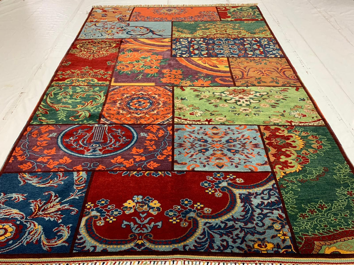 7x10 Multicolor Turkish Patchwork Rug