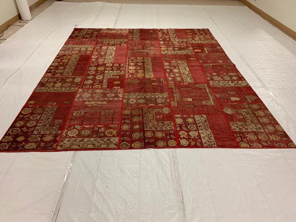 8x10 Red and Multicolor Turkish Tribal Rug