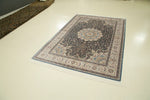 5x8 Blue and Ivory Turkish Antep Rug