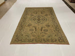 5x8 Beige and Gray Turkish Tribal Rug