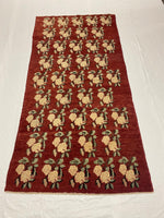 4x8 Red and Ivory Turkish Tribal Rug