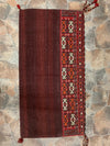 2x4 Red and Ivory Turkish Tribal Rug