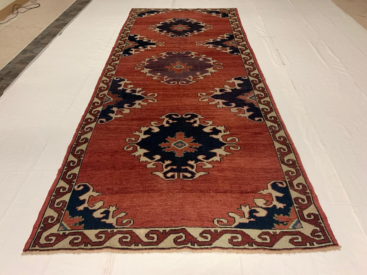 5x11 Red and Ivory Turkish Tribal Runner