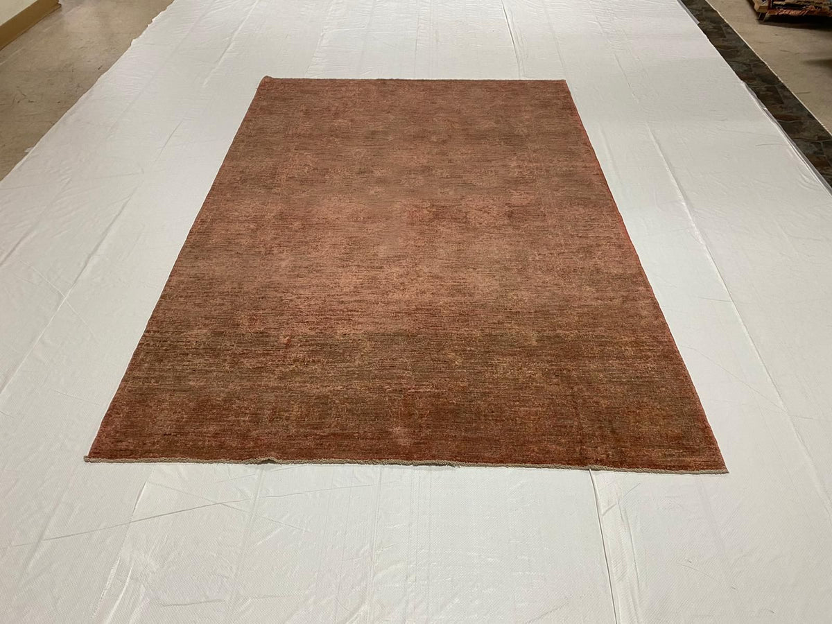 6x9 Rust and Pink Anatolian Traditional Rug