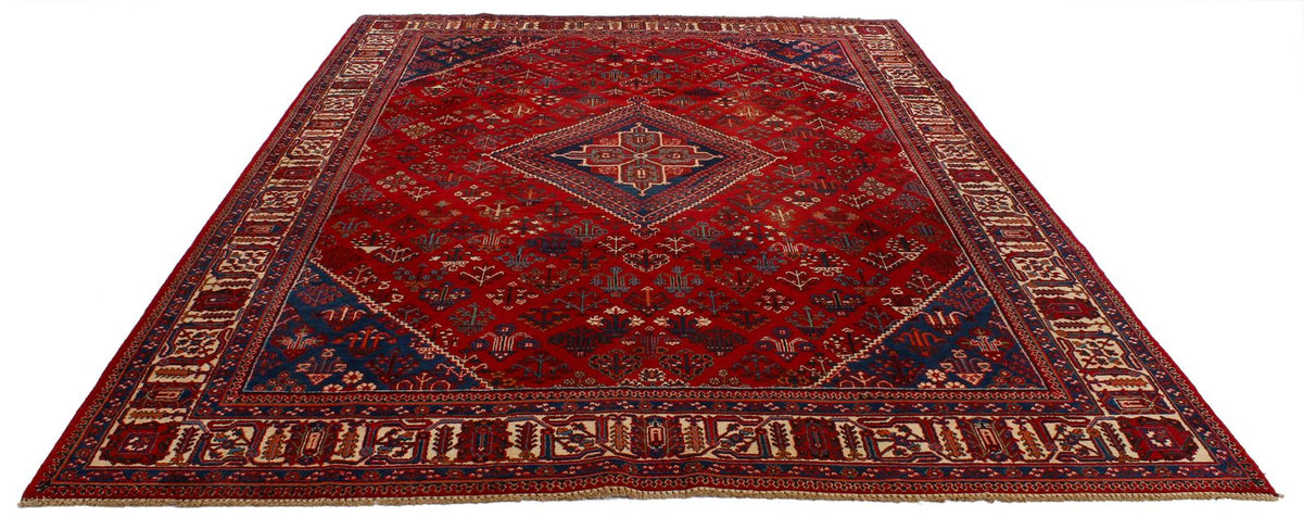 8x12 Red and Ivory Persian Rug