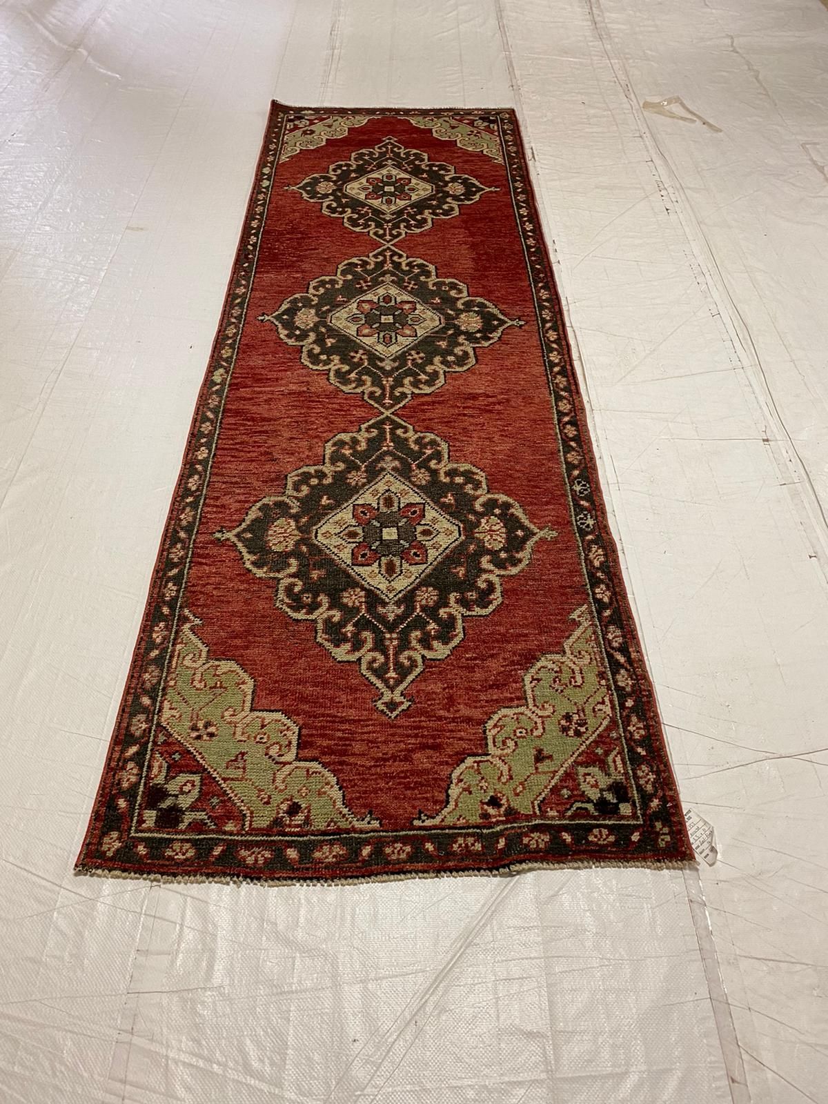 3x10 Red and Black Turkish Tribal Runner
