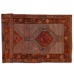 5x9 Rust and Blue Persian Rug