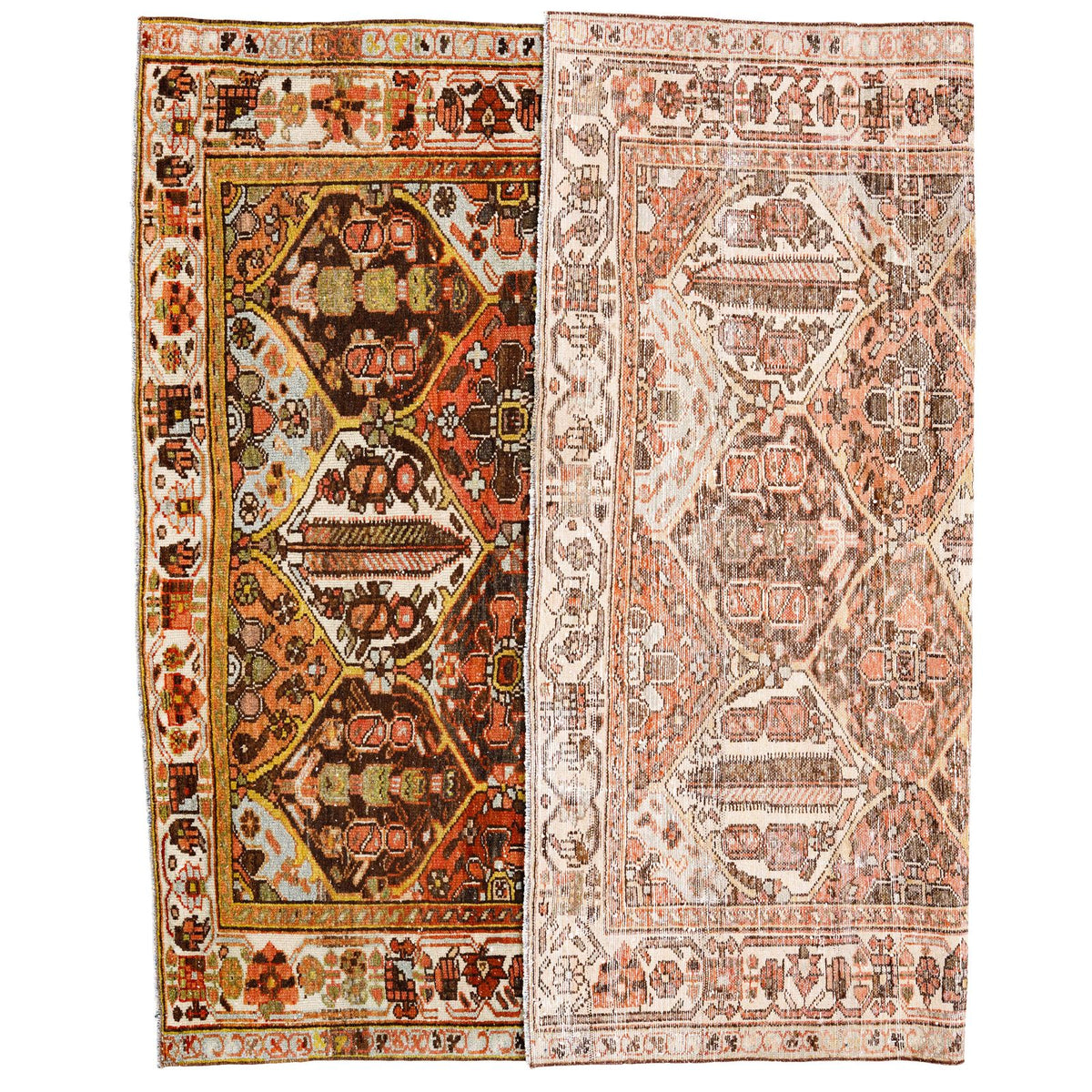 5x6 Brown and Beige Persian Rug