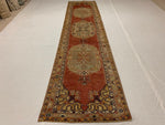 3x13 Red and Gold Turkish Tribal Runner