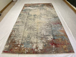 8x11 White and Multi-color Turkish Antep Rug