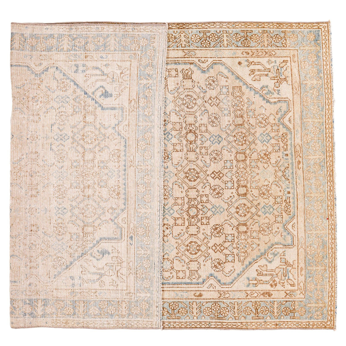4x7 Beige and Blue Persian Rug