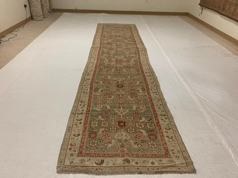 4x15 Brown and Ivory Persian Runner