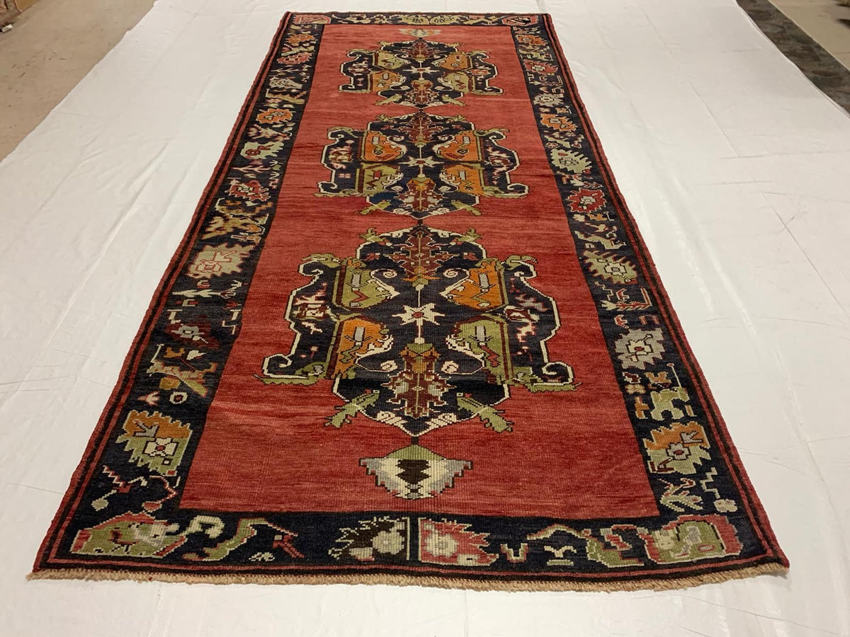 5x11 Red and Navy Turkish Tribal Runner