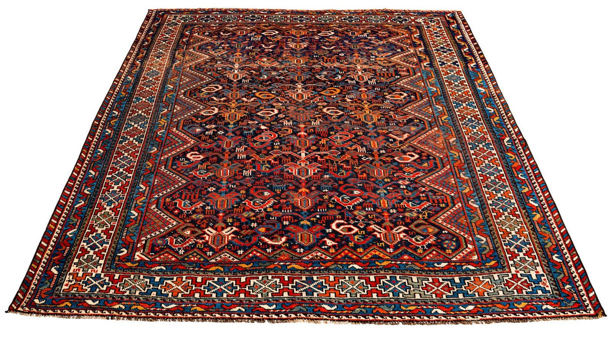 6x7 Brown and Brown Persian Tribal Rug