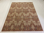 6x8 Blue and Ivory Modern Contemporary Rug