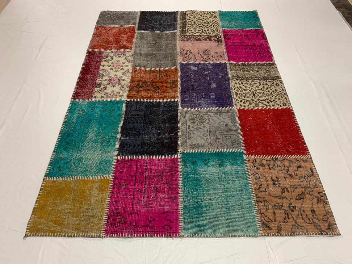 5x8 Multicolor Turkish Patchwork Rug