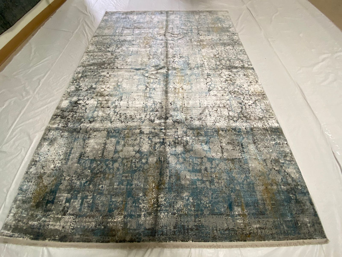 6x10 Blue and White Turkish Antep Rug