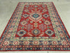 7x10 Red and Red Kazak Tribal Rug