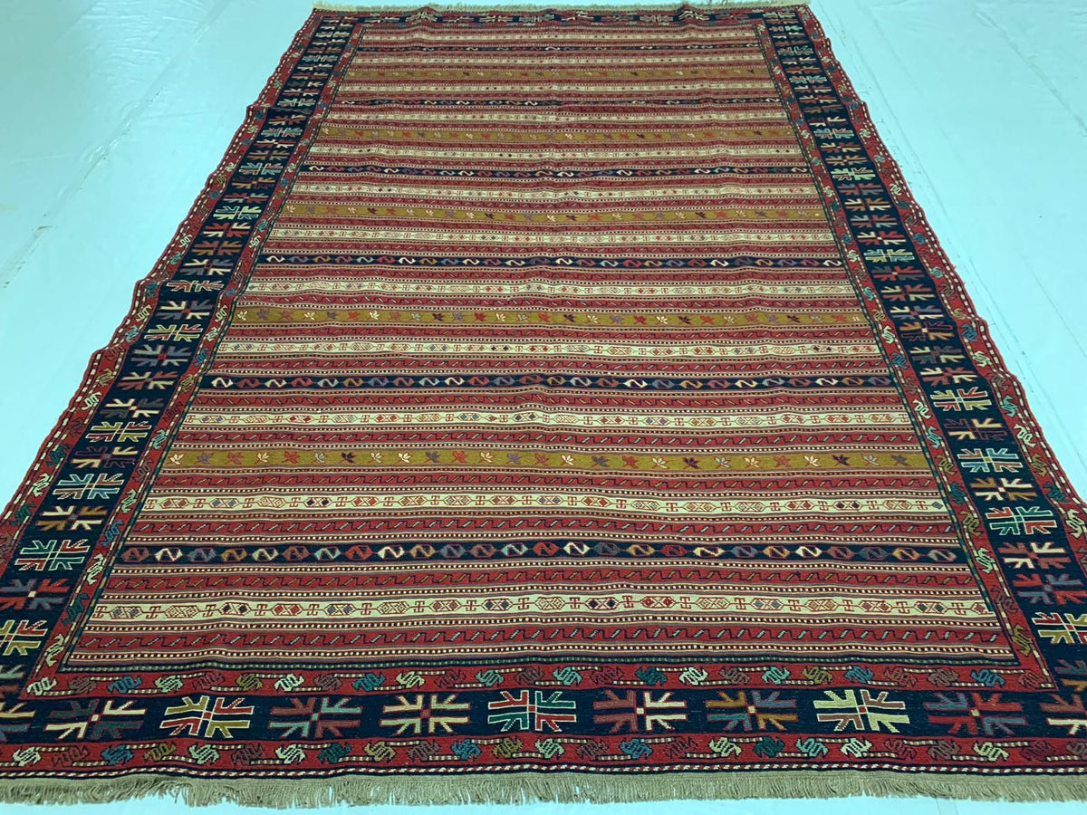 7x10 Multicolor Turkish Patchwork Rug